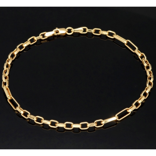 Ankerarmband aus edlem 14K 585er Gold - hochglanzpoliertes  (ca. 21,5 cm lang, ca. 3,5mm breit)
