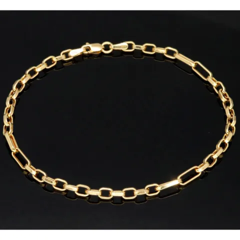 Ankerarmband aus edlem 14K 585er Gold - hochglanzpoliertes (ca. 21,5 cm lang, ca. 3,5mm breit)