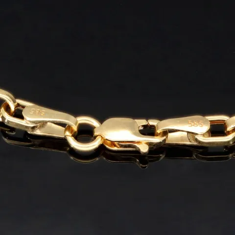 Ankerarmband aus edlem 14K 585er Gold - hochglanzpoliertes (ca. 21,5 cm lang, ca. 3,5mm breit)
