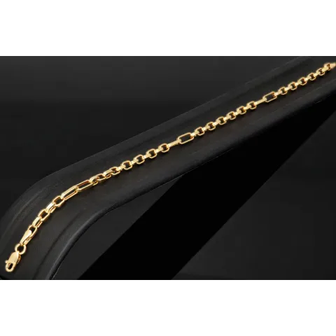 Ankerarmband aus edlem 14K 585er Gold - hochglanzpoliertes (ca. 21,5 cm lang, ca. 3,5mm breit)