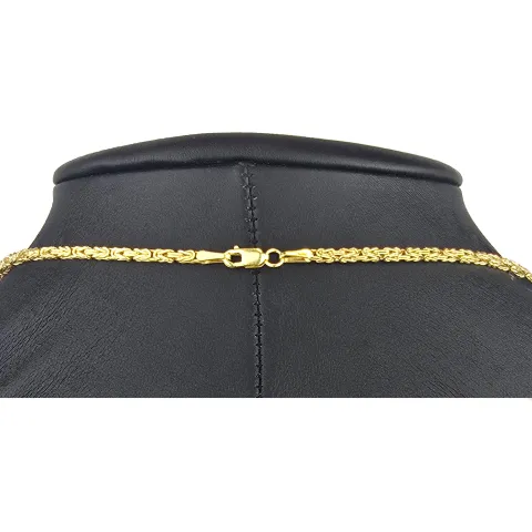 Stilvolle Königskette in zeitlosem Design aus hochglanzpoliertem 14k 585er Gold (55cm lang, 2mm breit)