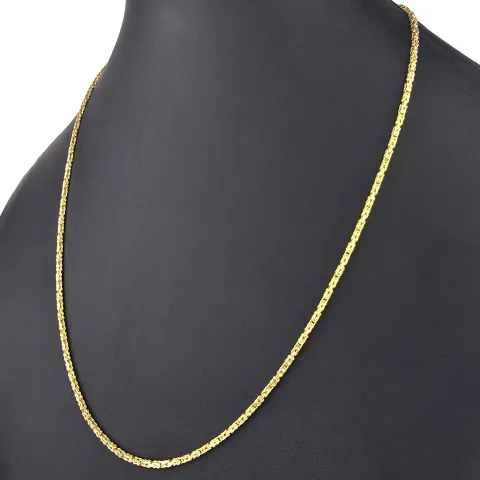 Stilvolle Königskette in zeitlosem Design aus hochglanzpoliertem 14k 585er Gold (55cm lang, 2mm breit)