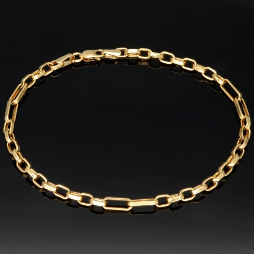 Exquisites Ankerarmband aus hochwertigem 585er 14k Gold - hochglanzpoliert - ca. 20cm, 3,5mm