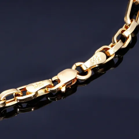 Exquisites Ankerarmband aus hochwertigem 585er 14k Gold - hochglanzpoliert - ca. 20cm, 3,5mm