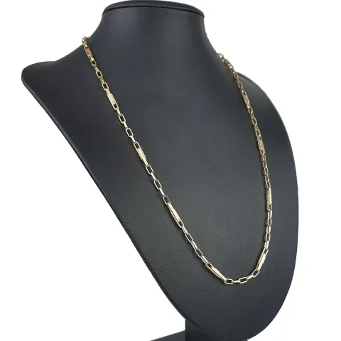 Exklusive Ankerkette mit filigranem Greco-Design aus Gold (14k 585 Gelbgold)- ca. 65cm, 4mm