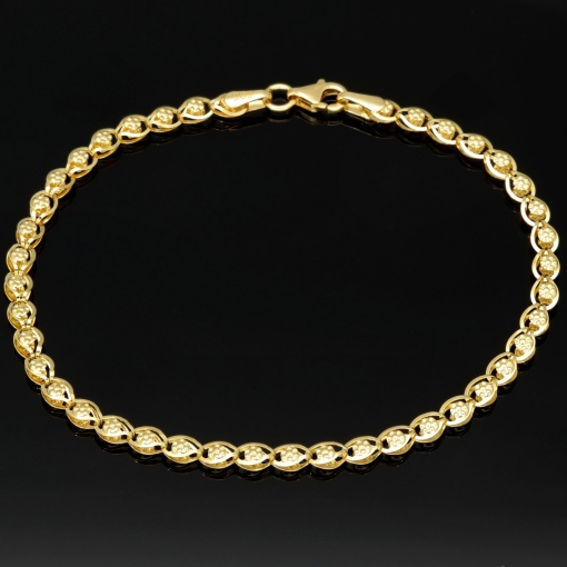 Feines Armband in filigranem, kunstvollem aus 14k 585 Gold , ca. 19,5cm