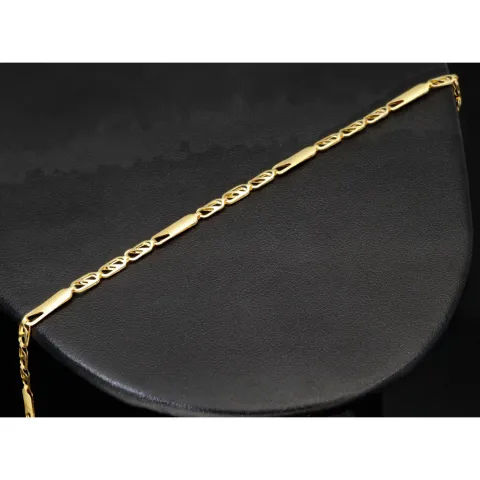 Zeitloses Armband mit feinem Design aus hochwertigem 585 14K Gold in (ca. 18,5 cm Länge, ca. 2,5 mm)