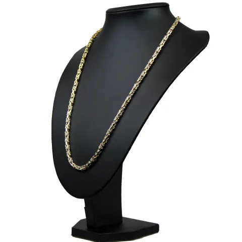 Der Preisbrecher: Königskette aus hochglanz poliertem Gold (14k 585 Gelbgold)- 60cm lang, 3,5 mm breit, ca. 18,4g