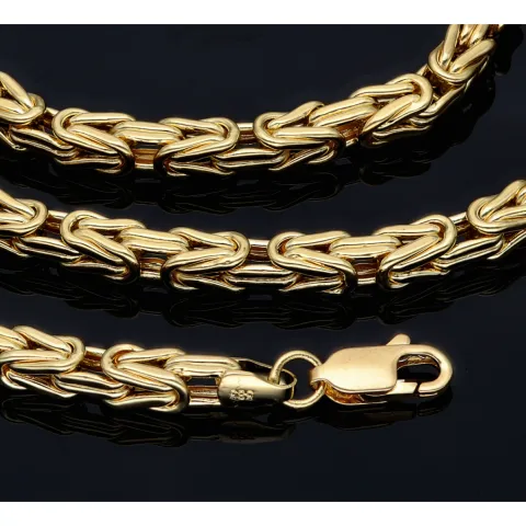 Der Preisbrecher: Königskette aus hochglanz poliertem Gold (14k 585 Gelbgold)- 60cm lang, 3,5 mm breit, ca. 18,4g