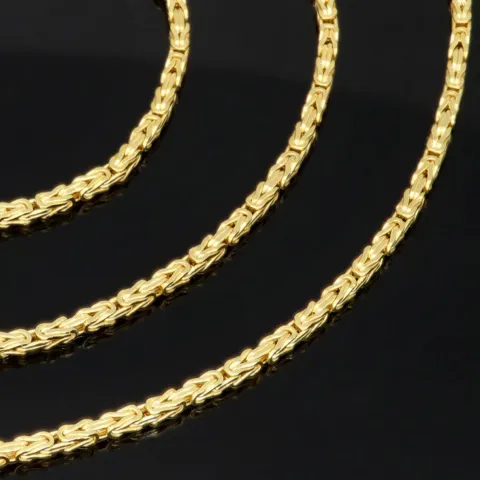 Edle Königskette aus hochwertigem 14k 585 Gold (Gelbgold) - hochglanzpoliert - in ca. 55cm, 2mm Stärke
