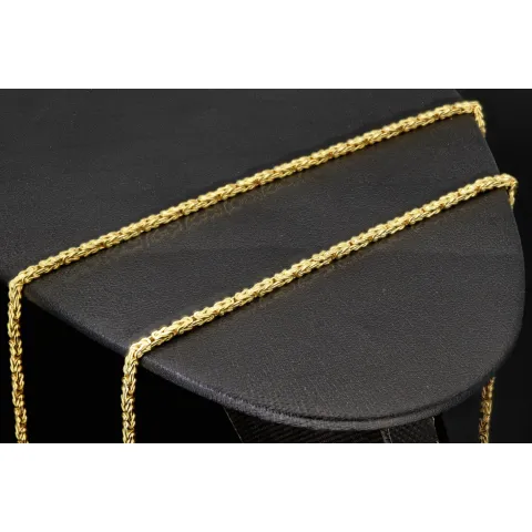 Edle Königskette aus hochwertigem 14k 585 Gold (Gelbgold) - hochglanzpoliert - in ca. 55cm, 2mm Stärke
