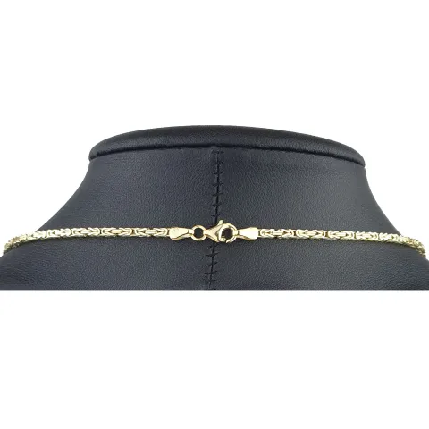 Edle Königskette aus hochwertigem 14k 585 Gold (Gelbgold) - hochglanzpoliert - in ca. 55cm, 2mm Stärke