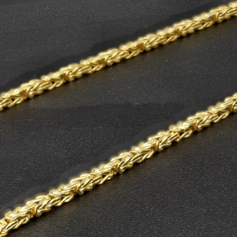 Edle Königskette aus hochwertigem 14k 585 Gold (Gelbgold) - hochglanzpoliert - in ca. 55cm, 2mm Stärke