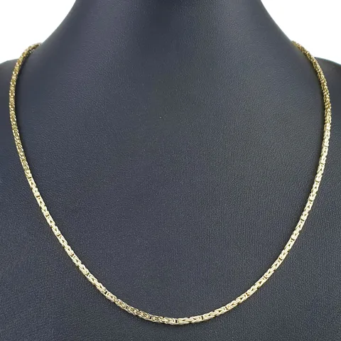 Zeitlose Königskette aus funkelndem, poliertem 14k 585 Gold (Gelbgold) ca. 45cm, 2mm