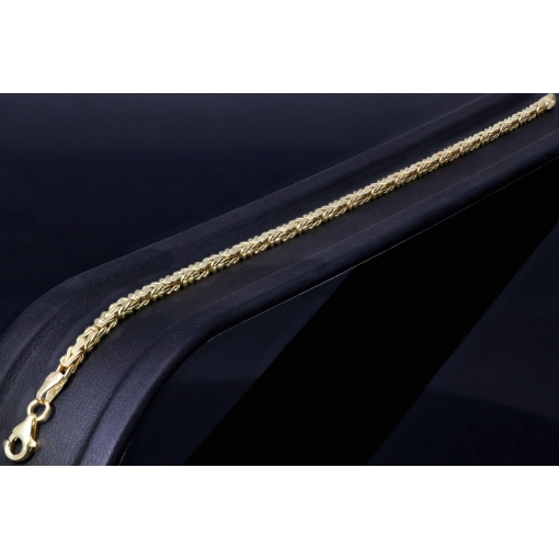 Glänzendes Königsarmband aus hochwertigem Gold (14k 585 Gelbgold) - hochglanzpoliert - , ca. 20,5cm, 2mm