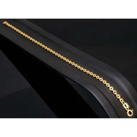 Fein gearbeitetes produziertes Ankerarmband aus hochwertigem Gold (14K 585er Gelbgold) kurzgliedrig ca. 19 cm lang