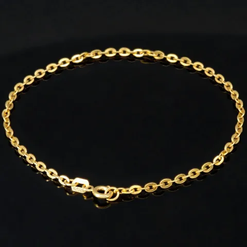 Fein gearbeitetes produziertes Ankerarmband aus hochwertigem Gold (14K 585er Gelbgold) kurzgliedrig ca. 19 cm lang