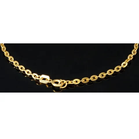 Fein gearbeitetes produziertes Ankerarmband aus hochwertigem Gold (14K 585er Gelbgold) kurzgliedrig ca. 19 cm lang