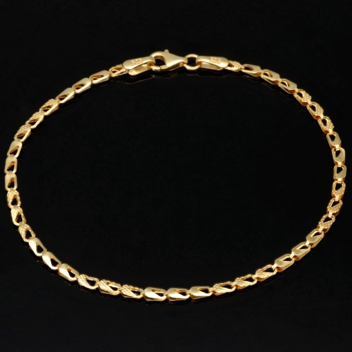 Exklusives Goldarmband (14K 585er Gold, Gelbgold) – Edles Design mit feiner Verarbeitung (ca. 19cm Länge, 2mm Breite)