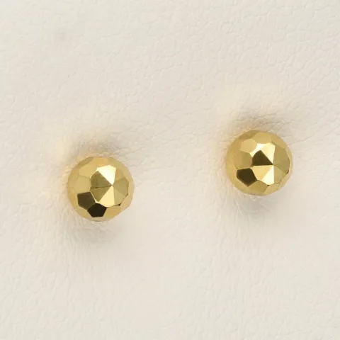 Funkelnde Ohrstecker mit stilvollem Muster aus edlem Gold (585 / 14K Gelbgold)