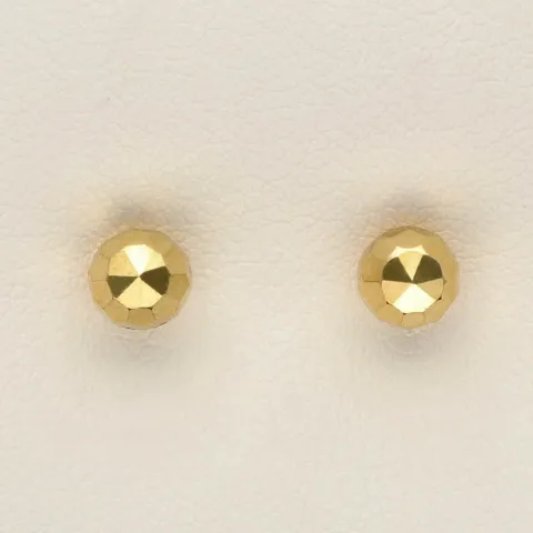 Funkelnde Ohrstecker mit stilvollem Muster aus edlem Gold (585 / 14K Gelbgold)