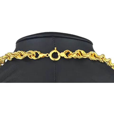 XXXL Kordelkette, hochwertig gearbeitet in ca. 95 cm MEGA Länge und ca. 8mm Breite aus edlem 585 Gold (14k)