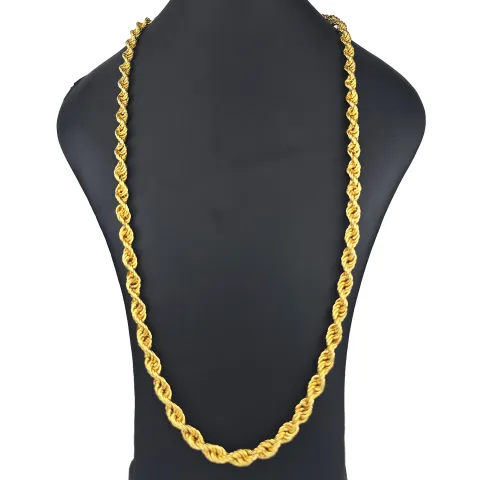 XXXL Kordelkette, hochwertig gearbeitet in ca. 95 cm MEGA Länge und ca. 8mm Breite aus edlem 585 Gold (14k)