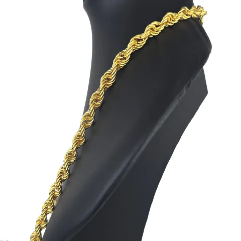 XXXL Kordelkette, hochwertig gearbeitet in ca. 95 cm MEGA Länge und ca. 8mm Breite aus edlem 585 Gold (14k)