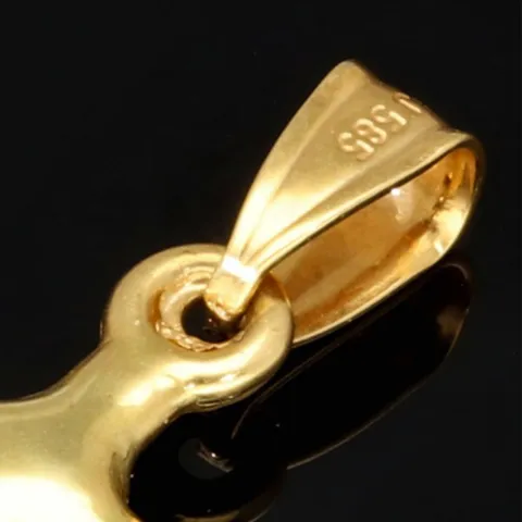 Hochwertig gearbeiteter Anker-Anhänger aus funkelndem Bicolor 14k / 585 Gold (Gelbgold und Weißgold)