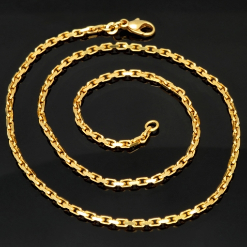 Exquisite Ankerkette aus funkelndem Gold (8K, 333 ca. 13,6g Gelbgold) ca. 50cm, 2,5mm mit FBM-Stempel