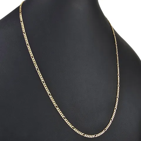 Hochwertig gearbeitete Goldkette / Figarokette aus funkelndem Gold (333 / 8K Gelbgold) - ca. 60cm lang, ca. 3mm