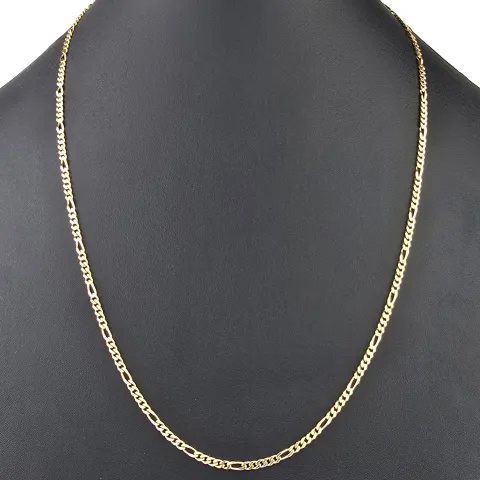 Hochwertig gearbeitete Goldkette / Figarokette aus funkelndem Gold (333 / 8K Gelbgold) - ca. 60cm lang, ca. 3mm