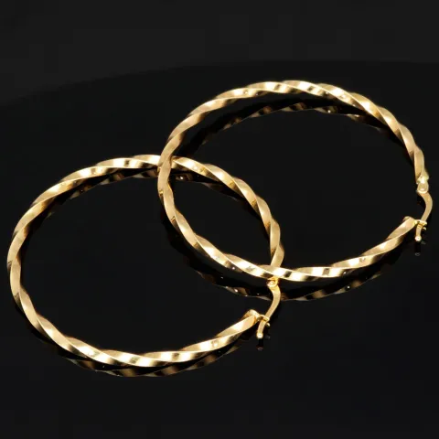 Spiral-Creolen in edlem Twist-Design aus hochwertigem 585er / 14K Gold