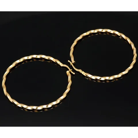 Spiral-Creolen in edlem Twist-Design aus hochwertigem 585er / 14K Gold