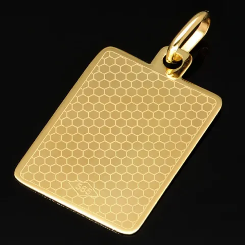 Sternzeichen Wassermann - Anhänger mit fein gravierten Greco-Design aus hochwertigem Gold (14K / 585 Gelbgold)