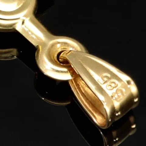 Fein gearbeiteter Anker-Anhänger aus edlem 14k / 585 Gold (Bicolor - Gelbgold und Weißgold)