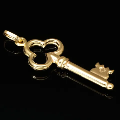 Stilvoller Schlüssel-Anhänger mit edlem Design aus hochwertigem Gold (585 14K Gelbgold)