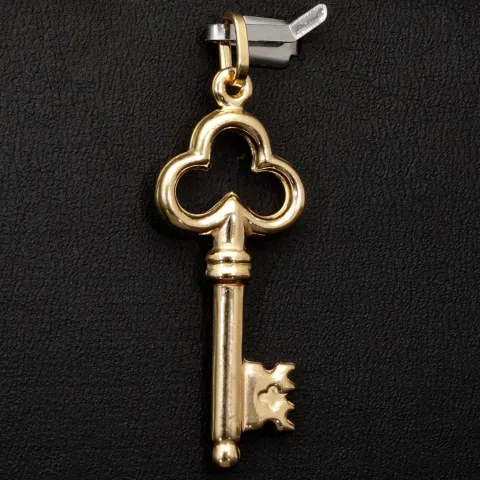 Stilvoller Schlüssel-Anhänger mit edlem Design aus hochwertigem Gold (585 14K Gelbgold)