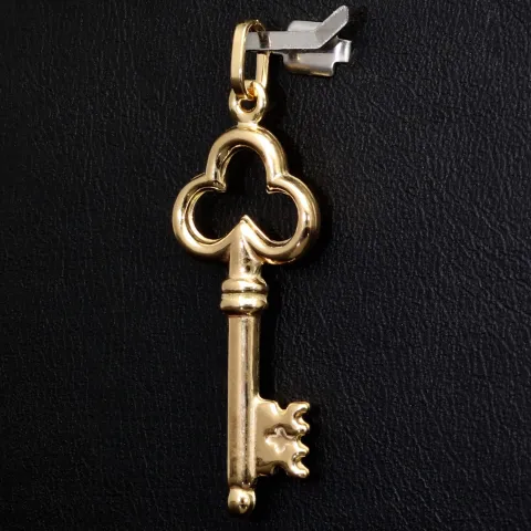 Stilvoller Schlüssel-Anhänger mit edlem Design aus hochwertigem Gold (585 14K Gelbgold)