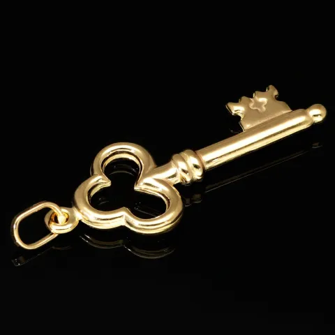 Stilvoller Schlüssel-Anhänger mit edlem Design aus hochwertigem Gold (585 14K Gelbgold)