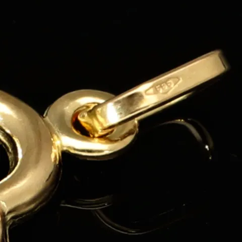 Stilvoller Schlüssel-Anhänger mit edlem Design aus hochwertigem Gold (585 14K Gelbgold)
