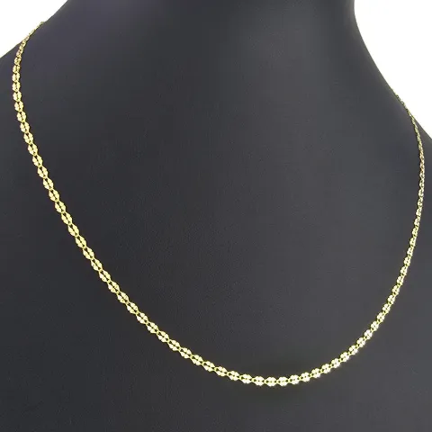 Funkelnde Goldkette in feinem, zeitlosen Design aus exquisitem 585 14k Gold (ca. 50cm lang, 2,5mm breit)