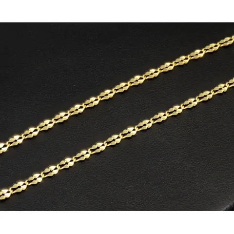Funkelnde Goldkette in feinem, zeitlosen Design aus exquisitem 585 14k Gold (ca. 50cm lang, 2,5mm breit)