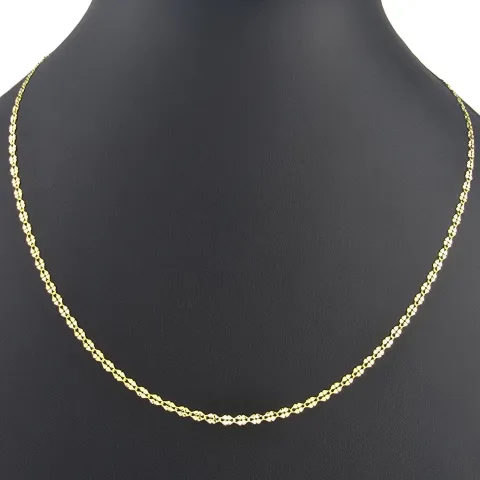 Funkelnde Goldkette in feinem, zeitlosen Design aus exquisitem 585 14k Gold (ca. 50cm lang, 2,5mm breit)