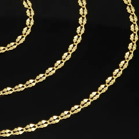 Funkelnde Goldkette in feinem, zeitlosen Design aus exquisitem 585 14k Gold (ca. 50cm lang, 2,5mm breit)