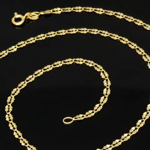 Funkelnde Goldkette in feinem, zeitlosen Design aus exquisitem 585 14k Gold (ca. 50cm lang, 2,5mm breit)