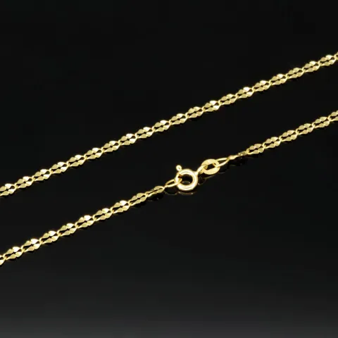 Edle Goldkette in außergewöhnlichem Design aus hochwertigem 585 14k Gold (ca. 45cm lang, 2,5mm breit)