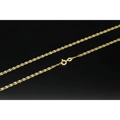 Edle Goldkette in außergewöhnlichem Design aus hochwertigem 585 14k Gold (ca. 45cm lang, 2,5mm breit)