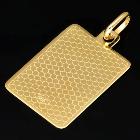 Hochwertig gearbeiteter Sternzeichen Widder- Anhänger in feinem Greco-Design aus funkelndem Gold (14K / 585 Gelbgold)