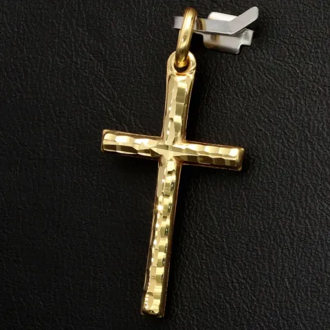 Sehr schönes Kreuz mit außergewöhnlichem Dekor aus Gold 14k (585er) Gelbgold